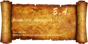Bombicz Apostol névjegykártya